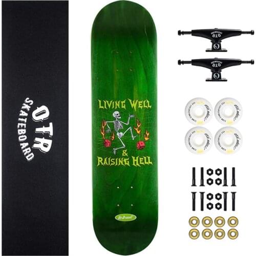 Skateboard Complete 31" Laser Gold Silver ABEC-7 Bearing Double Warped Skateboard for Kids Youth boy Girl Gift Skateboards
