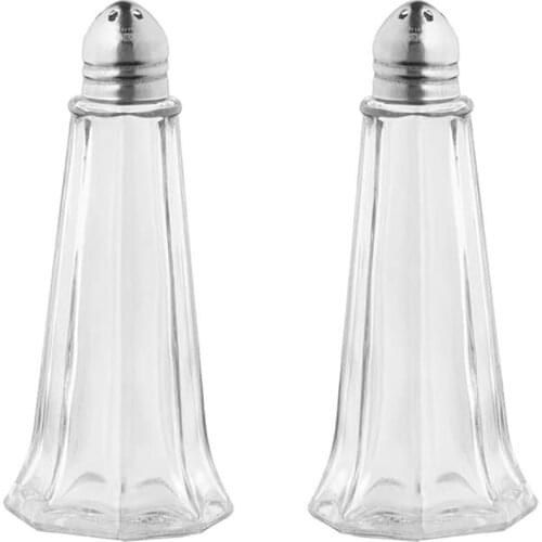 Set of 2) Sprinkler Pepper Bottle Mini Glass Seasoning Bottle Salt and Pepper Shaker Table Porous Seasoning Bottle
