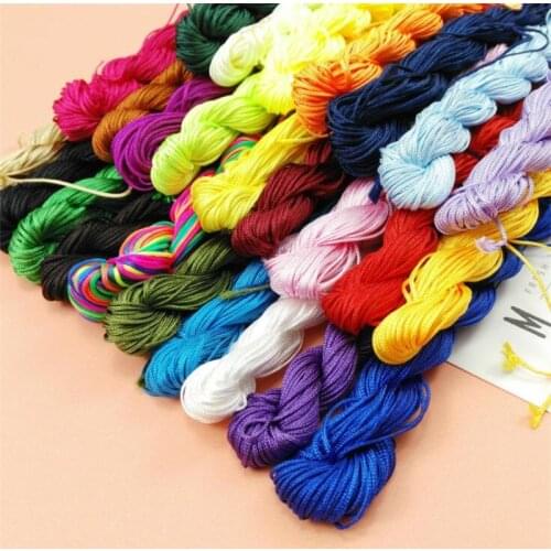 24m 1MM Nylon Cord Macrame Thread Chinese Knot for Jewel Making Bracelet Necklace Handmake Rope Diy Braided String Beading Line