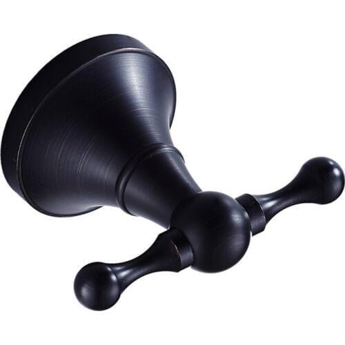 New Black Bronze Coat Hook Copper European Style Clothes Hook Wall-mounted Kitchen and Bathroom Hardware Pendant