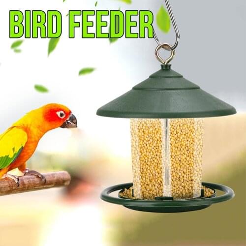 New Transparency Wild Bird Feeder Outdoor Bird Feeders Food Container Hanging Gazebo Bird Feeder For Garden Decoration Feeder