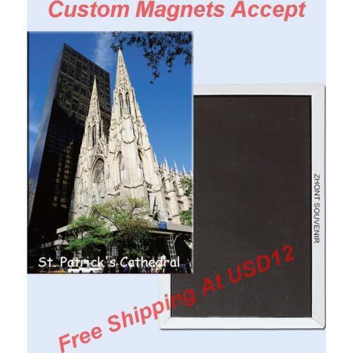 Rectangle 78*54*3 mm Manhattan, New York St Patricks cathedral Keepsake Travel Refrigerator Magnets 20479