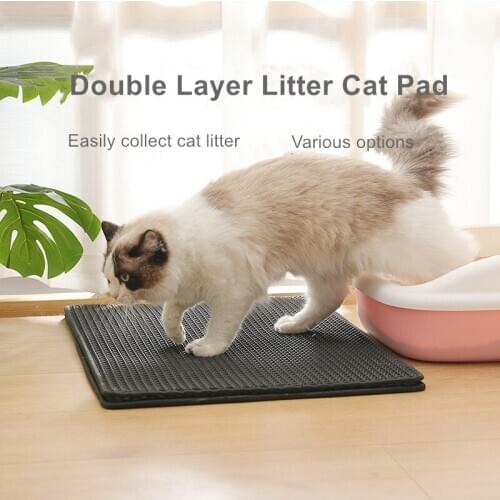 Waterproof Pet Cat Litter Mat Double Layer Litter Cat Pads Trapping Pet Litter Box Mat Pet Products Bed For Cats House Clean
