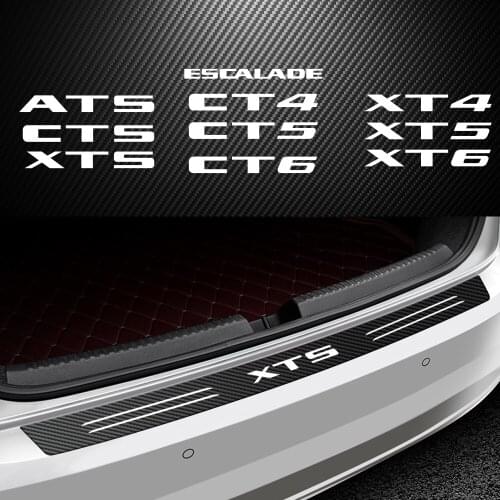 Carbon Fiber Car Anti-friction Trunk Protection Sticker For Cadillac ATS CTS XTS CT4 CT5 CT6 XT4 XT5 XT6 Escalade