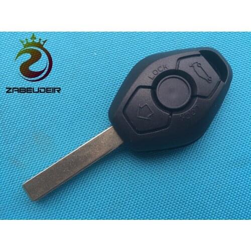 1Pcs Of New Replacement Key Shell For Bmw 3 5 X Series 3 Buttons Remote FOB Case With Blank Blade HU92R No Logo Car Auto Parts
