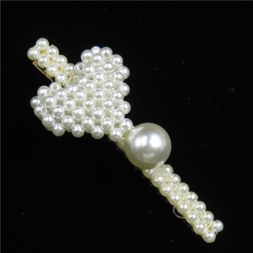 1PCS Simple Women Girl Elegant LOVE Pearls Hair Clip Sweet Headwear Hair Scrunchy BB Hairpins Barrettes Hair Accessories