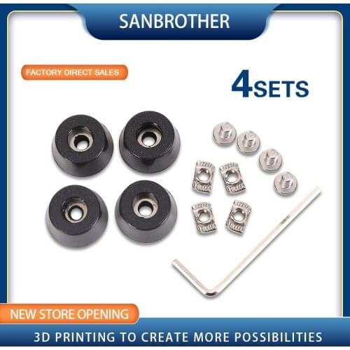 4 Sets Antivibration Feet For i3 MK3 Printer Kit Anti-vibration Rubber Landing Mat Feet For 2020 Profile 3D Printer Parts