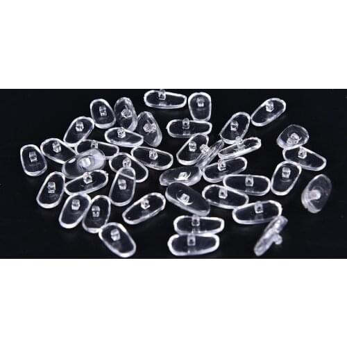 50 Pairs 13x7mm Anti Slip Silicone Nose Pads for Eyeglasses Sunglass Glass Spectackles