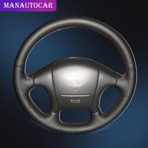 Auto Braid On The Steering Wheel Cover for Hyundai Sonata Old Sonata 2005 DIY Car Wheel Covers Car-styling Interior Accessory
