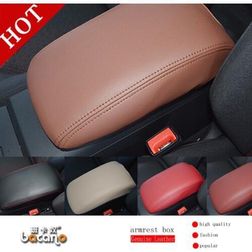 Free Shipping Genuine Leather Armrest Console Pad Cover Cushion Support Box Armrest Top Mat Liner FOR A4L A6L Q3 Q5 Q7