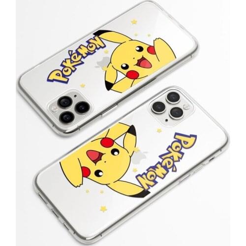 Pokemon Pikachu Phone Case for IPhone 7 / 8 / Plus X / XS / XR / XS Max / 11 / 11 Pro Cute Cartoon Anti-fall Silicone Case Gift