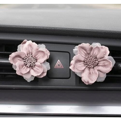 Flower Car Air Fresheners In Auto Outlet Decor Aroma Fragrance Diffuser Car Smell Scent Car Perfume Clip Car Accessory For Women