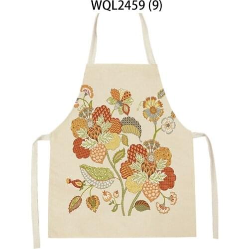 Tropical Plants Red Flowers Bohemia Alphabet Pattern Kitchen Apron Sleeveless ChildrenS Apron Cooking Barbecue Grill Household