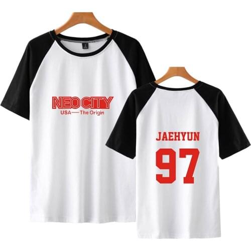 Nct 127 Men Women T-shirt Tops Patchwork Tshirt Fitted Soft Tee Shirt Clothes Fashion O-Neck Cotton T-Shirt Hip-Hop Casual Tee