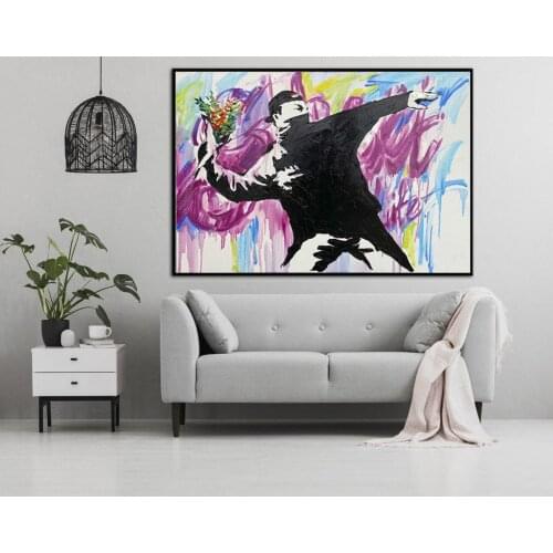 Graffiti Wall Art Famous Artworks By Hand Painted Oil Painting On Canvas Creative Graffiti Popular Art For Wall Decoration
