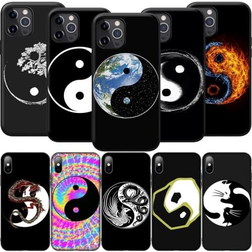 GX258 Yin Yang Chinese Silicone Soft Case for iPhone 12 Mini 11 Pro XS Max XR X 8 7 6 6S Plus 5 5S SE 2020