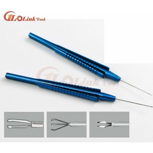 Titanium Alloy Capsulorhexis Tweezer Ophthalmic Forceps 23G Intraocular Virtreo-Retinal Ophthalmic Micro Instruments Tool Parts