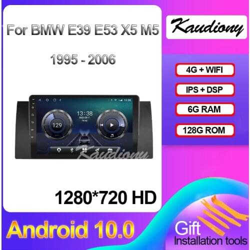Kaudiony Android 10.0 For BMW X5 E39 E53 M5 Car dvd Multimedia Player Auto Radio Automotivo GPS Navigation Stereo 4G 1995 - 2006
