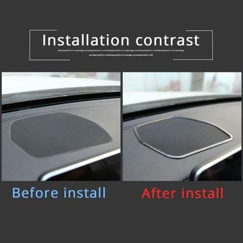 Real Carbon Fiber Car Dashboard Speaker paragraph 3D internal Sticker For Mercedes Benz C Class GLC W205 X253 C180 2016-2019