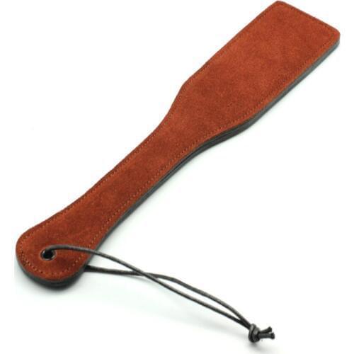 New Arrival Luxury Top Leather sex paddle, brown suede leather spanker hand clappers, spanker sex products, Adult sex toys