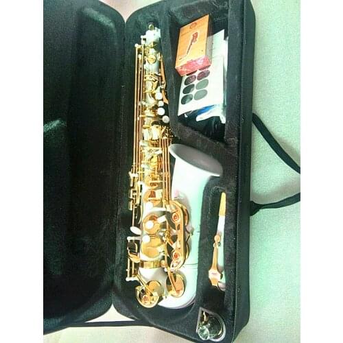 New Arrival High Quality Alto Eb Saxophone White Brass Gold key Sax Performance Musical Instrument With Case Accessories