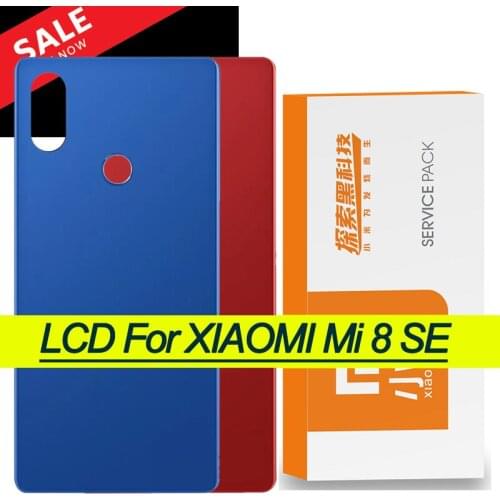 Original Back Housing Replacement for Xiaomi Mi 8SE Back Cover Battery Glass adhesive Sticker for Xiaomi Mi8 Se case