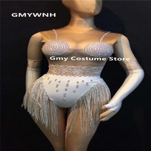 R96 Sexy singer performance dress dj stage ballroom dance costumes party wears clothe gogo bodysuit disco jumpsuit bar outfits