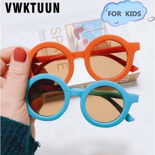VWKTUUN Light Sunglasses Child Round Sun Glasses For Boys Girls Small Cute Sunglasses Children Colorful Lens Shades
