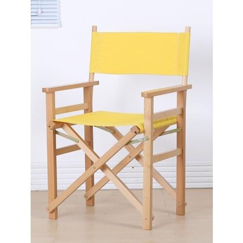 Modern Director Folding Armchair with Canvas Outdoor Garden Furniture Director Chair Foldable For Makeup Artist Chair Wooden
