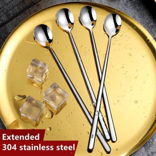 Lengthen Stainless steel Shovel coffee spoon tea-spoon Ice Cream dessert spoon Birthday Gift Tableware Teaspoon accessories
