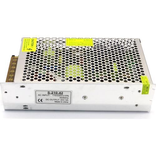 Input Ac 110V 115V 220V 230V by Switch Controlled Led Power Supply Transformer Dc Voltage Regulator 42V 5A 210W