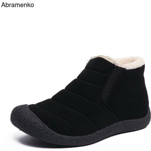 Winter Shoes Women Flat Heel Boots Fashion Warm Green Army Womens Boots Fashion Woman Thick Bottom Ankle Botas Plus Size 36-44