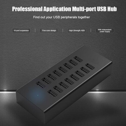 16-port Industrial Grade Splitter Independent Power Supply USB2.0 HUB One for Sixteen Interface with Power Hub NK-Shoppi