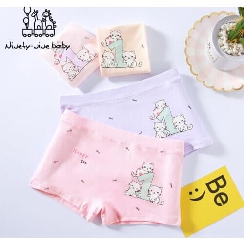 5pcs/pack Fashion Cute Cartoon Girls Boxer Kids Cotton Underwear Girls Panties Kids Children Underpants Soft Penties for Girls