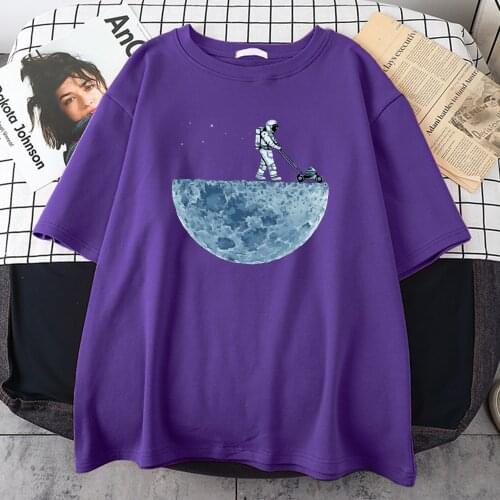 Astronaut Weeding Moon Printing Tee Shirts Oversized S-Xxxl Tshirts High Quality MenS T Shirts Fashion Vintage T-Shirts Mans