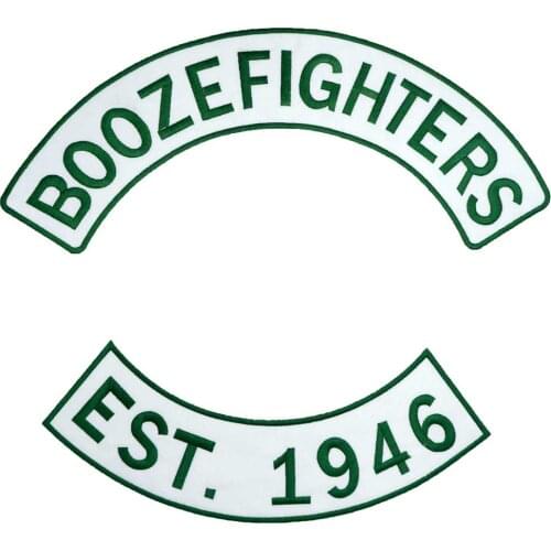 BOOZEFIGHTERS EST.1946 motorcycle rocker BACKING Embroidered punk biker Patches Clothes Stickers Apparel Accessories Badge