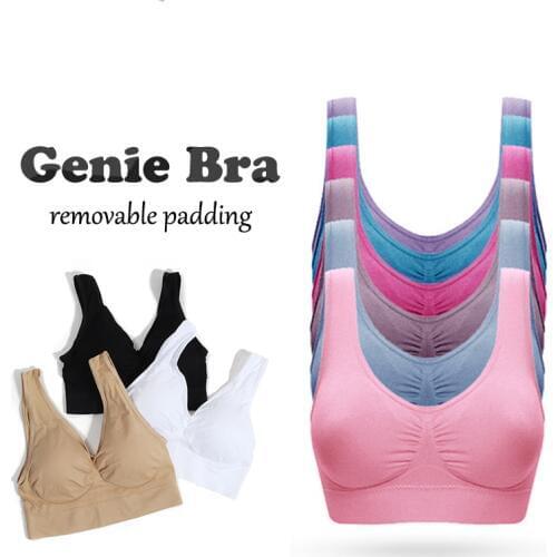BoyaoMax Genie bra 3pc/set seamless yoga tops fitness crop top bra running bras wireless sleep bra dropshipping HBS-GB138(3)
