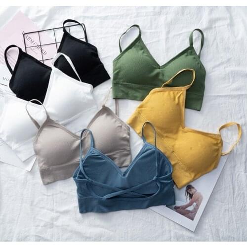 Cross Back Bra 2021 Bralette Fitness Lace Thin Shoulder Strap Underwear Women Anti-Light Shockproof Push Up Sexy