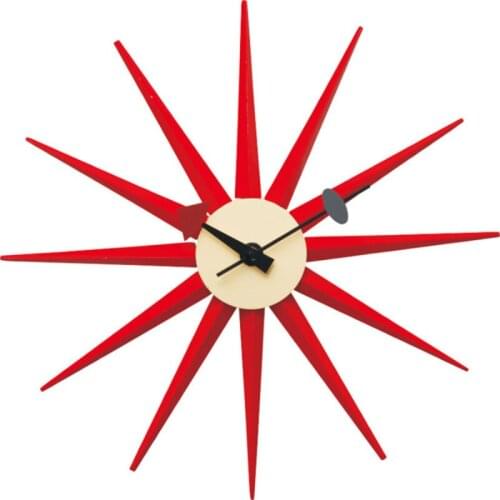 Decorative wooden starburst wall clock