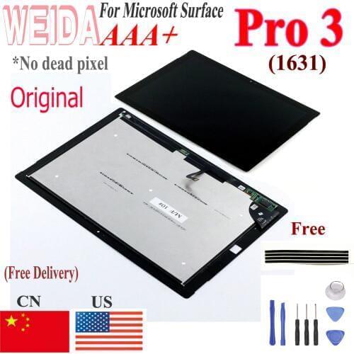 Original Lcd For Microsoft Surface Pro 3 1631 LCD Display Touch Digitizer Display TOM12H20 v1.1 v1.0 LTL120QL01 003 For Pro3 lcd