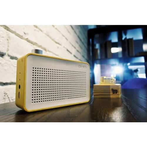 Emie Retro Wood grain Radio Bluetooth wireless speaker stereo subwoofer music Box Portable player MR04 Gift for girl