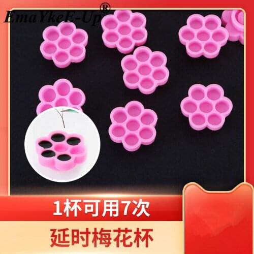 Glue Cup Glue Eyelash Extension Tool Glue Water Drop Glue Cup Delay Cup Japanese Desktop Glue Gasket Plum Cup