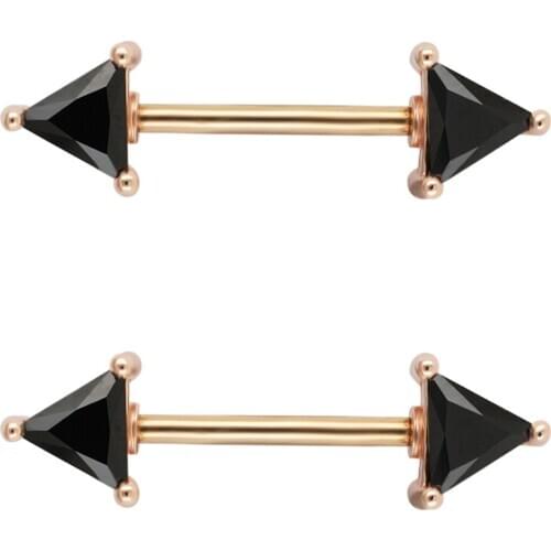 JHJT 14G 2PCS Nipple Barbell Shied Piercing 316L Surgical Steel Nipple Bar Rings Charming Body Jewelry