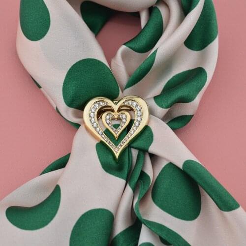 Classical Crystals Design Silk Scarf Shawl Connector Buckle Holder fashion Metal ornament tie accessory