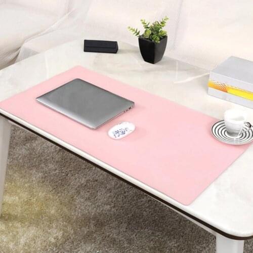 Mouse Pad Solid Color Waterproof Faux Leather Large Non-Slip Mouse Mat for Desktop Computer