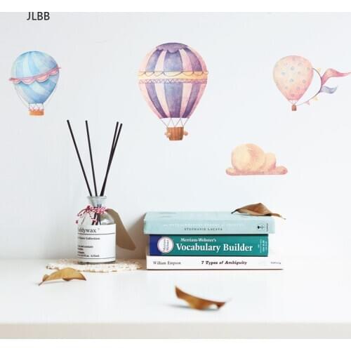 Creative Colorful hot air balloon Wall Sticker for kids baby rooms decoration PVC Mural Decals nursery stickers home wallpaper