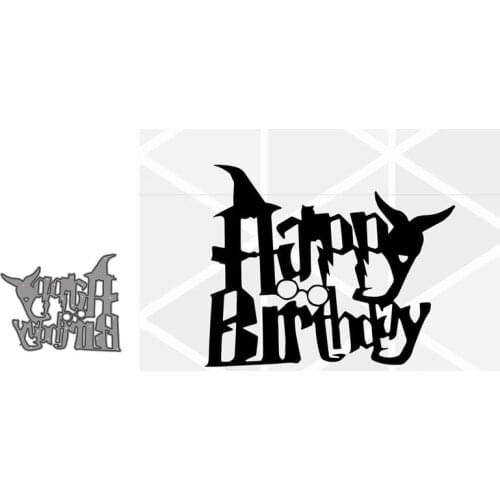 METAL CUTTING DIES Happy Birthday Stencil Scrapbooking Photo Album Card Paper Embossing Craft DIY