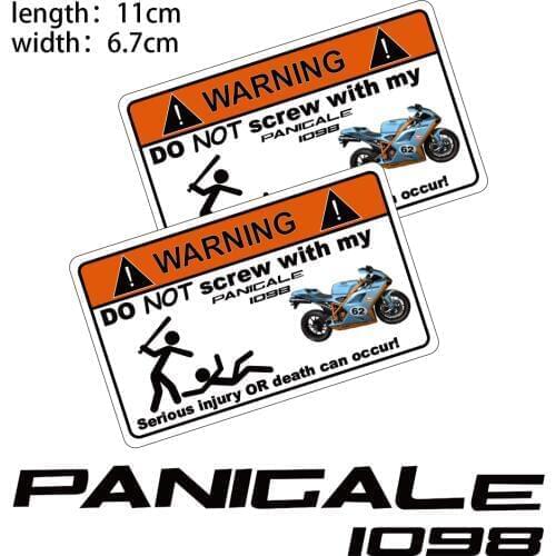 KODASKIN Motorcycle Cheap 2D Creative Warning Sticker Decal for DUCATI PANIGALE 1098