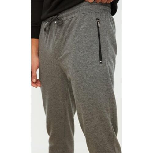 Trendyol Male Basic Pettitoes Zipper New Sweatpants TMNSS20EA0041