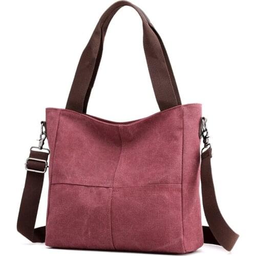 New Womens Bag Canvas Handbag Messenger Bag Women Designer Brand Womens Handbag Fashion Purse Female Shoulder Cloth Bag